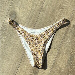 Abercrombie & Fitch Yellow Floral Bikini Bottom